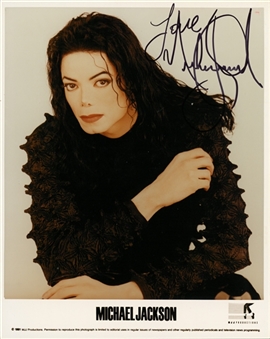 Original 1991 MJJ Productions Signed 8x10 Studio Photo with "Love" Inscription (Beckett)